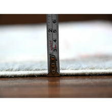 Load image into Gallery viewer, 11&#39;9&quot;x14&#39; Steel Gray, Pure Wool Hand Knotted, Afghan Angora Oushak with All Over Pattern Natural Dyes, Squarish Oriental Rug FWR444246