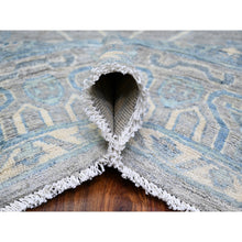 Load image into Gallery viewer, 8&#39;10&quot;x11&#39;9&quot; Cloud Gray, Stone Washed Peshawar with Pomegranate Garden Khotan Design Vegetable Dyes, Soft Wool Hand Knotted, Oriental Rug FWR444276