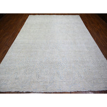 Load image into Gallery viewer, 8&#39;7&quot;x11&#39;5&quot; Timberwolf Gray, Stone Washed Peshawar with Subtle Design, Vegetable Dyes, 100% Wool, Hand Knotted, Oriental Rug FWR444864