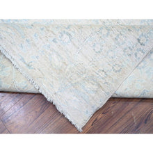 Load image into Gallery viewer, 8&#39;7&quot;x11&#39;5&quot; Timberwolf Gray, Stone Washed Peshawar with Subtle Design, Vegetable Dyes, 100% Wool, Hand Knotted, Oriental Rug FWR444864