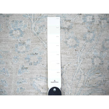 Load image into Gallery viewer, 8&#39;7&quot;x11&#39;5&quot; Timberwolf Gray, Stone Washed Peshawar with Subtle Design, Vegetable Dyes, 100% Wool, Hand Knotted, Oriental Rug FWR444864
