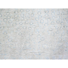 Load image into Gallery viewer, 8&#39;7&quot;x11&#39;5&quot; Timberwolf Gray, Stone Washed Peshawar with Subtle Design, Vegetable Dyes, 100% Wool, Hand Knotted, Oriental Rug FWR444864