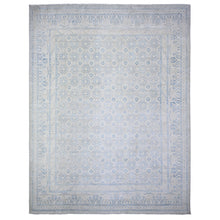 Load image into Gallery viewer, 11&#39;9&quot;x14&#39;5&quot; Gray, Stone Washed Peshawar with All Over Medallions Natural Dyes, Extra Soft Wool, Hand Knotted, Oversized Oriental Rug FWR444882