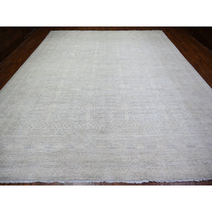 12'x14'3" Marian Blue, Stone Washed Peshawar Natural Dyes, Pure Wool Hand Knotted, Oversized Oriental Rug FWR445062