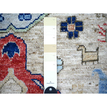 Load image into Gallery viewer, 3&#39;1&quot;x7&#39;9&quot; Tan Color, Anatolian Village Inspired with Large Design Elements and Bird Figurines Pure Wool Hand Knotted Oriental Runner Rug FWR445326