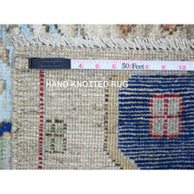 Load image into Gallery viewer, 3&#39;1&quot;x7&#39;9&quot; Tan Color, Anatolian Village Inspired with Large Design Elements and Bird Figurines Pure Wool Hand Knotted Oriental Runner Rug FWR445326