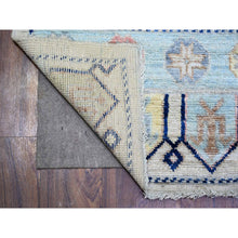 Load image into Gallery viewer, 4&#39;x12&#39; Ivory, Anatolian Village Inspired with Large Elements Natural Dyes, Extra Soft Wool Hand Knotted, Wide Runner Oriental Rug FWR445386