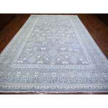 Load image into Gallery viewer, 10&#39;x14&#39;7&quot; Purple Gray, Stone Washed Peshawar with Pomegranate Garden Khotan Design, Vegetable Dyes, Soft Wool Hand Knotted, Oversized Oriental Rug Rug FWR445980