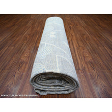 Load image into Gallery viewer, 10&#39;x14&#39;7&quot; Purple Gray, Stone Washed Peshawar with Pomegranate Garden Khotan Design, Vegetable Dyes, Soft Wool Hand Knotted, Oversized Oriental Rug Rug FWR445980