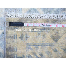 Load image into Gallery viewer, 10&#39;x14&#39;7&quot; Purple Gray, Stone Washed Peshawar with Pomegranate Garden Khotan Design, Vegetable Dyes, Soft Wool Hand Knotted, Oversized Oriental Rug Rug FWR445980