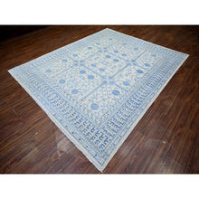 Load image into Gallery viewer, 8&#39;x9&#39;9&quot; White Diamond, High Grade Wool, White Wash Samarkand with Pomegranate Ancient Garden Multiple Repetitive Small Border Design, Hand Knotted, Oriental Rug FWR445998