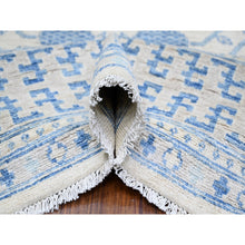 Load image into Gallery viewer, 8&#39;x9&#39;9&quot; White Diamond, High Grade Wool, White Wash Samarkand with Pomegranate Ancient Garden Multiple Repetitive Small Border Design, Hand Knotted, Oriental Rug FWR445998