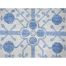 Load image into Gallery viewer, 8&#39;x9&#39;9&quot; White Diamond, High Grade Wool, White Wash Samarkand with Pomegranate Ancient Garden Multiple Repetitive Small Border Design, Hand Knotted, Oriental Rug FWR445998