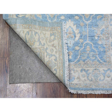 Load image into Gallery viewer, 2&#39;8&quot;x7&#39;4&quot; Cornflower Blue, Fine Peshawar with Ziegler Mahal Design, Densely Woven, Soft Wool, Hand Knotted, Runner Oriental Rug FWR446196