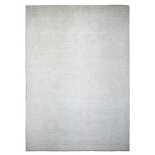 Load image into Gallery viewer, 10&#39;x13&#39;8&quot; Ice Cube Grey, Afghan Angora Oushak with Faded Colors, Natural Dyes, Extra Soft Wool, Hand Knotted, Oriental Rug FWR446358