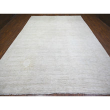 Load image into Gallery viewer, 10&#39;x13&#39;8&quot; Ice Cube Grey, Afghan Angora Oushak with Faded Colors, Natural Dyes, Extra Soft Wool, Hand Knotted, Oriental Rug FWR446358