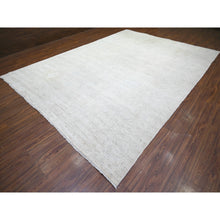 Load image into Gallery viewer, 10&#39;x13&#39;8&quot; Ice Cube Grey, Afghan Angora Oushak with Faded Colors, Natural Dyes, Extra Soft Wool, Hand Knotted, Oriental Rug FWR446358