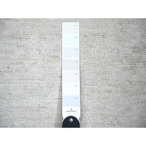 10'x13'8" Ice Cube Grey, Afghan Angora Oushak with Faded Colors, Natural Dyes, Extra Soft Wool, Hand Knotted, Oriental Rug FWR446358
