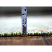 Load image into Gallery viewer, 3&#39;x5&#39;2&quot; Reseda Green, Vegetable Dyes, Pure Wool, Hand Knotted, Afghan Peshawar with Birds of Paradise Design, Oriental Rug FWR446472