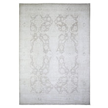 Load image into Gallery viewer, 9&#39;9&quot;x14&#39; Battleship Gray, Soft Wool, White Wash Peshawar with Faded Design, Natural Dyes, Hand Knotted, Oriental Rug FWR446676