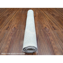 Load image into Gallery viewer, 3&#39;x4&#39;10&quot; Vivid White, Natural Wool, Washed Out Peshawar with Faded Design, Hand Knotted, Natural Dyes, Oriental Rug FWR446808