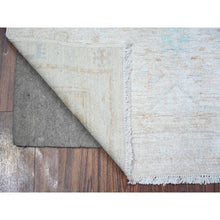 Load image into Gallery viewer, 3&#39;x4&#39;9&quot; Cascading White, White Wash Peshawar with Faded Colors, Pure Wool, Hand Knotted, Vegetable Dyes, Oriental Rug FWR446814