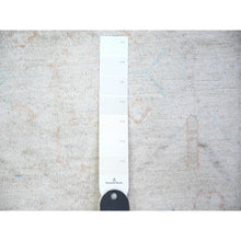 Load image into Gallery viewer, 3&#39;x4&#39;9&quot; Cascading White, White Wash Peshawar with Faded Colors, Pure Wool, Hand Knotted, Vegetable Dyes, Oriental Rug FWR446814