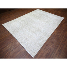 Load image into Gallery viewer, 7&#39;8&quot;x10&#39;6&quot; Monochromatic Colors, Pure Wool, Worn and Distressed, Overdyed, Vintage Kerman, Professional Cleaner, Tone on Tone, Hand Knotted, Oriental Rug FWR446862