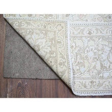 Load image into Gallery viewer, 7&#39;8&quot;x10&#39;6&quot; Monochromatic Colors, Pure Wool, Worn and Distressed, Overdyed, Vintage Kerman, Professional Cleaner, Tone on Tone, Hand Knotted, Oriental Rug FWR446862