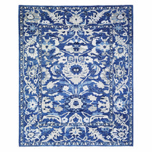 Load image into Gallery viewer, 8&#39;2&quot;x9&#39;8&quot; Byzantine Blue, Peshawar With Mahal Design, Organic Wool, Hand Knotted, Oriental Rug FWR447042