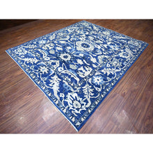 Load image into Gallery viewer, 8&#39;2&quot;x9&#39;8&quot; Byzantine Blue, Peshawar With Mahal Design, Organic Wool, Hand Knotted, Oriental Rug FWR447042