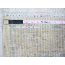 Load image into Gallery viewer, 3&#39;1&quot;x5&#39; Night White, Organic Wool Hand Knotted, White Wash Peshawar with Faded Colors, Natural Dyes, Oriental Rug FWR447078