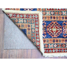 Load image into Gallery viewer, 8&#39;4&quot;x11&#39;5&quot; Porcelain White, Organic Wool, Hand Knotted, Dense Weave, Vegetable Dyes, Afghan Super Kazak with All Over Medallions, Oriental Rug FWR447282
