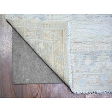 Load image into Gallery viewer, 3&#39;1&quot;x12&#39;1&quot; Stone Eagle Gray, Vegetable Dyes, Washed Out Peshawar with Faded Colors, 100% Wool, Hand Knotted, Runner Oriental Rug FWR447486