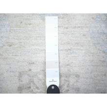 Load image into Gallery viewer, 3&#39;1&quot;x12&#39;1&quot; Stone Eagle Gray, Vegetable Dyes, Washed Out Peshawar with Faded Colors, 100% Wool, Hand Knotted, Runner Oriental Rug FWR447486