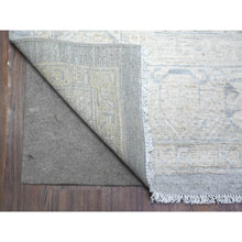 Load image into Gallery viewer, 8&#39;2&quot;x10&#39; Oxford Gray, Pure Wool, Washed Out Khotan Inspired Pomegranate Design, Hand Knotted, Oriental Rug FWR447954