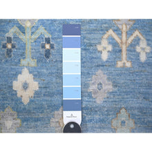 Load image into Gallery viewer, 8&#39;2&quot;x9&#39;7&quot; Queen Blue, Fine Kashkuli Gabbeh with Small Animals and Human Figurines, Pure Wool, Natural Dyes, Hand Knotted, Oriental Rug FWR448146