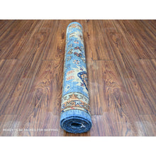 Load image into Gallery viewer, 3&#39;x4&#39;10&quot; Lapis Blue, Hand Knotted, Extra Soft Wool, Afghan Ersari with Geometric Gul Motifs, Natural Dyes, Densely Woven, Oriental Rug FWR448638