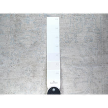 Load image into Gallery viewer, 2&#39;7&quot;x19&#39;1&quot; Alabaster Ivory with Gray Cloud, White Wash Peshawar Faded Design, Soft and Shiny Wool, Vegetable Dyes, Hand Knotted, XL Runner Oriental Rug FWR448662