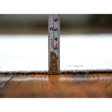 Load image into Gallery viewer, 2&#39;8&quot;x12&#39;2&quot; Ice Gray, Vegetable Dyes, Peshawar Washed Out Faded Designs, Organic Wool, Hand Knotted, Runner Oriental Rug FWR448668