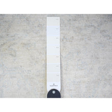 Load image into Gallery viewer, 2&#39;6&quot;x19&#39;2&quot; Old Wood Ivory and Gray Goose, White Wash Peshawar with Faded Design, 100% Wool, Natural Dyes, Hand Knotted, XL Runner Oriental Rug FWR448686