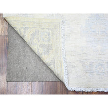 Load image into Gallery viewer, 4&#39;1&quot;x5&#39;8&quot; Feather White, White Wash Peshawar with Faded Colors, Natural Dyes, Shiny Wool, Hand Knotted, Oriental Rug FWR448728