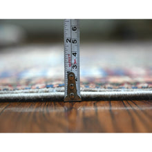 Load image into Gallery viewer, 5&#39;x7&#39;2&quot; Uranian Blue, Shiny and Soft Wool, Natural Dyes, Hand Knotted, Afghan Super Kazak with Geometric Medallions, Natural Dyes, Oriental Rug FWR448794