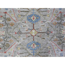 Load image into Gallery viewer, 8&#39;x8&#39; Stone Eagle Gray, Hand Knotted, All Over Ziegler Mahal Design, High Grade Wool, Vegetable Dyes, Round Oriental Rug FWR448920