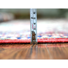 Load image into Gallery viewer, 5&#39;9&quot;x8&#39; Delicate White, Afghan Super Kazak Bordjalou Design, Vegetable Dyes, 100% Wool, Hand Knotted, Oriental Rug FWR449034