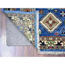 Load image into Gallery viewer, 3&#39;x5&#39;2&quot; Sapphire Blue, Afghan Ersari with Geometric Gul Motifs, Vegetable Dyes, Densely Woven, Vibrant Wool, Hand Knotted, Oriental Rug FWR449184