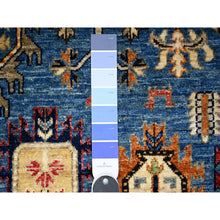 Load image into Gallery viewer, 3&#39;x5&#39;2&quot; Sapphire Blue, Afghan Ersari with Geometric Gul Motifs, Vegetable Dyes, Densely Woven, Vibrant Wool, Hand Knotted, Oriental Rug FWR449184