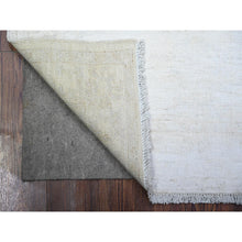 Load image into Gallery viewer, 3&#39;x4&#39;9&quot; Aircraft White, White Wash Peshawar with Faded Colors, Soft Wool, Hand Knotted, Oriental Rug FWR449226