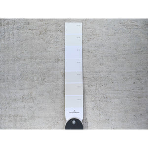 3'x4'9" Aircraft White, White Wash Peshawar with Faded Colors, Soft Wool, Hand Knotted, Oriental Rug FWR449226