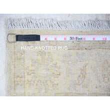 Load image into Gallery viewer, 3&#39;x4&#39;9&quot; Aircraft White, White Wash Peshawar with Faded Colors, Soft Wool, Hand Knotted, Oriental Rug FWR449226